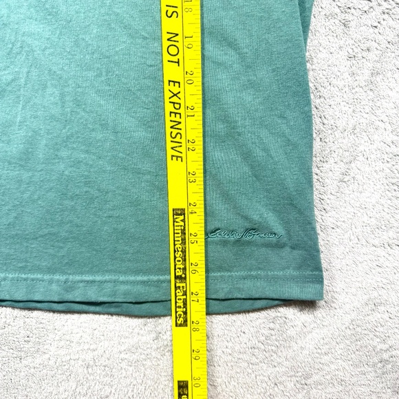 Eddie Bauer Men’s M Long Sleeve Crewneck Shirt Teal Seafoam Green Casual Tee - Picture 8 of 9